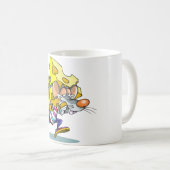 Mäusetragende Käse-Tasse Kaffeetasse (VorderseiteRechts)