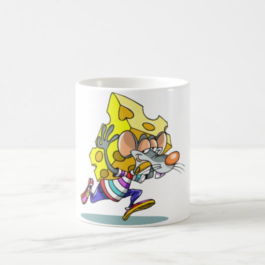 Mäusetragende Käse-Tasse Kaffeetasse (Mittel)