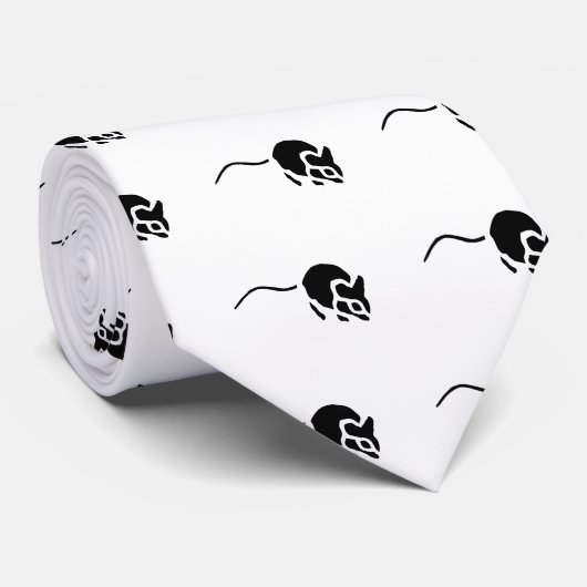 MäuseVintager hölzerner Stich Krawatte (Gerollt)