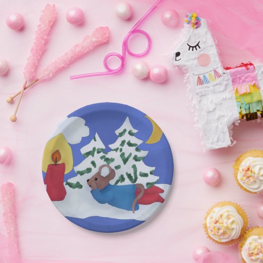Mäuseweihnachten Pappteller (Party)