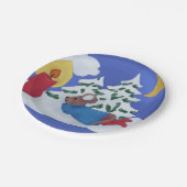 Mäuseweihnachten Pappteller (Schrägansicht)