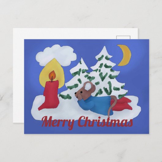Mäuseweihnachten Postkarte (Vorne/Hinten)