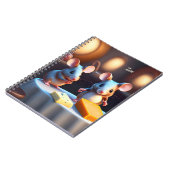 Mausfamilie am Esstisch Notizblock (Linke Seite)