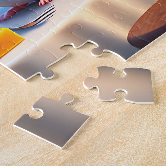 Mausfamilie am Esstisch Puzzle (Seite)