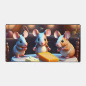 Mausfamilie am Esstisch Schreibtischunterlage (Vorderseite)