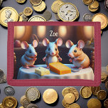 Mausfamilie am Esstisch - Tri-fold Geldbeutel<br><div class="desc">Dieser Pocket Folder verfügt über eine niedliche Mausfamilie am Esstisch - viel Käse,  viel Spaß! Niedlicher Pocketordner für Kinder,  zurück zur Schulgeschenk und vieles mehr. Personalisierbar! Meine Idee entstand mit KI. Von AIbyMarion entworfen</div>