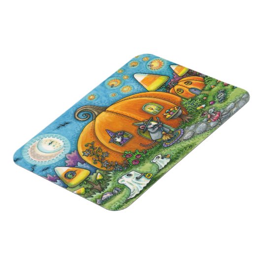 MAUSHAUS, TRICK ODER BEHANDLER HALLOWEWEEN MAGNET (Linke Seite)