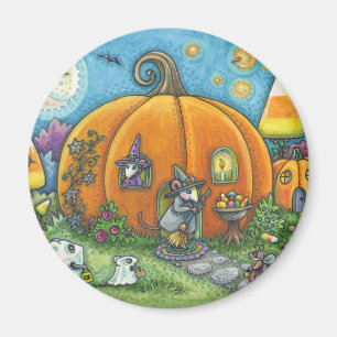 MAUSHAUS, TRICK ODER TREATERS HALLOWEEN MAGNET RD
