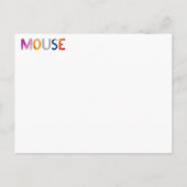 Mauskarte Postkarte (Rückseite)