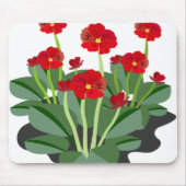 Mausknöpfe mit Blume Mousepad (Vorne)