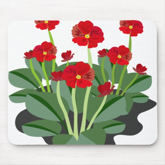 Mausknöpfe mit Blume Mousepad (Vorne)