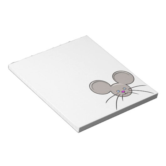 Mauskopf Notizblock (angewinkelt)