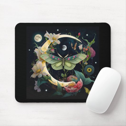 Mausmatte - Nachtschmetterling Mousepad (Mit Mouse)