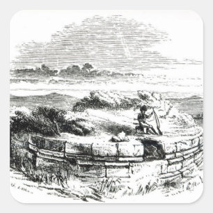 Mausoleo auf dem Montarozzi Quadratischer Aufkleber
