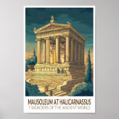 Mausoleum at Halicarnassus 7 Wonders of the World Poster (Vorne)