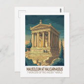 Mausoleum at Halicarnassus 7 Wonders of the World Postkarte (Vorne/Hinten)