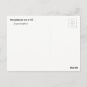 Mausoleum auf einem Hügel Postkarte (Rückseite)