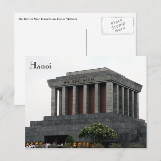 Mausoleum hanoi postkarte (Vorne/Hinten)