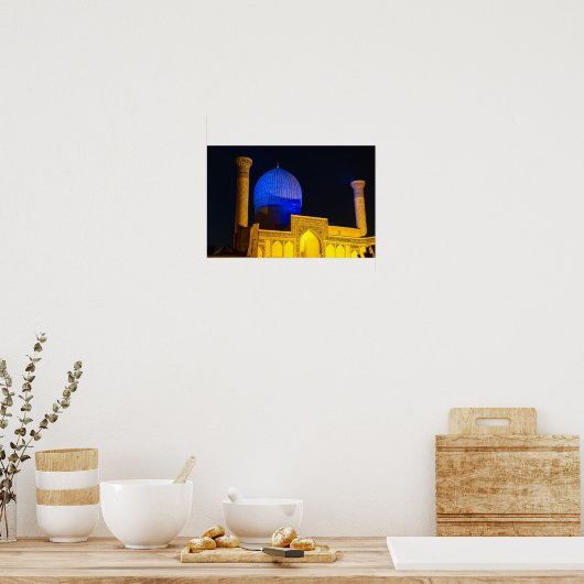 Mausoleum von Amir Timur - Samarkand, Usbekistan Poster (Küche)