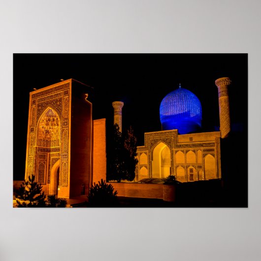 Mausoleum von Amir Timur - Samarkand, Usbekistan Poster (Vorne)