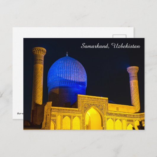 Mausoleum von Amir Timur - Samarkand, Usbekistan Postkarte (Vorne/Hinten)