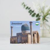 Mausoleum von Amir Timur - Samarkand, Usbekistan Postkarte (Stehend Vorderseite)