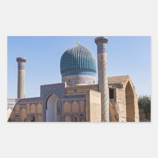 Mausoleum von Amir Timur - Samarkand, Usbekistan Rechteckiger Aufkleber (Vorderseite)