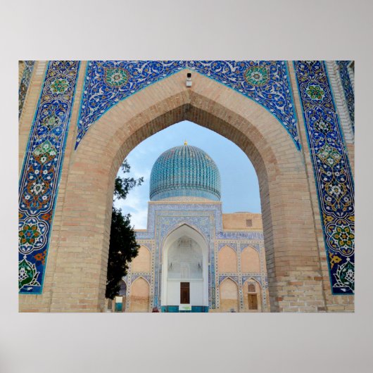 Mausoleum von Timur in Samarkand, Usbekistan Poster (Vorne)