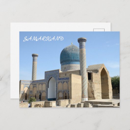 Mausoleum von Timur in Samarkand, Usbekistan Postkarte (Vorne/Hinten)