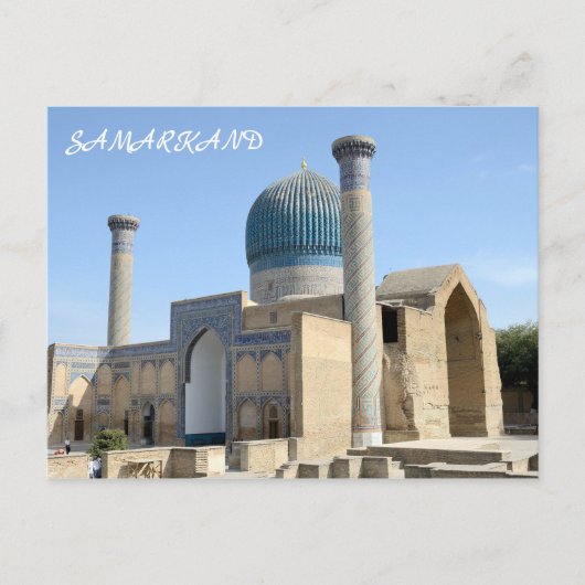 Mausoleum von Timur in Samarkand, Usbekistan Postkarte (Vorderseite)