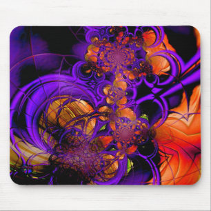 Mauspad Abstract Metall Lila Orange Häkeln 2