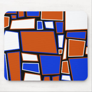 Mauspad, abstrakte Quadrate, rot, weiß & blau Mousepad