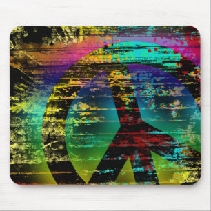 Mauspad abstraktes digitales Graffiti Regenbogen F