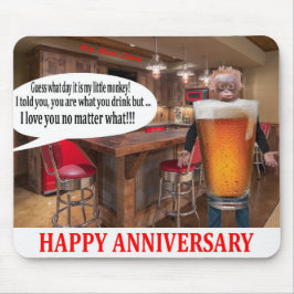 Mauspad. Alles Gute zum Jubiläum. Orang-Utan-Bier Mousepad