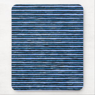 Mauspad, bemalte Streifen, Hellblau und Blau Mousepad