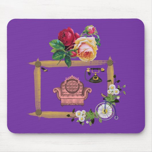 Mauspad Blumenmuster (Vorne)