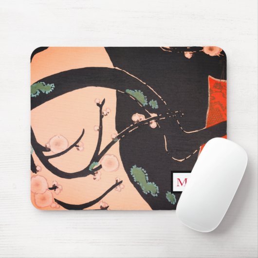 MAUSPAD CHERRY BLOSSOM JAPANESE CUSTOM INITIAL (Mit Mouse)
