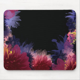 Mauspad Dunkle Farben Blumen