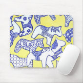 Mauspad für Blaue und Weiße Pferde (Mit Mouse)