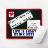 Mauspad für den Computer - Trinken Sie Bier nicht. (Mit Mouse)