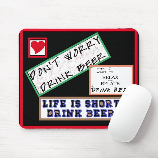 Mauspad für den Computer - Trinken Sie Bier nicht. (Mit Mouse)
