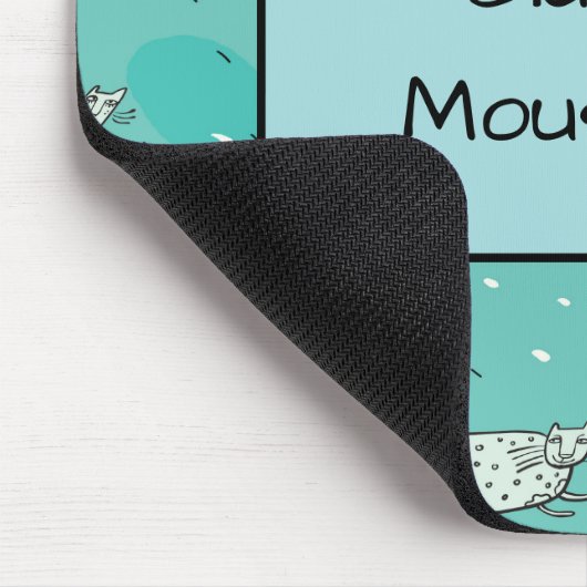 Mauspad für junge Mädchen mit Comickatzen (Ecke)