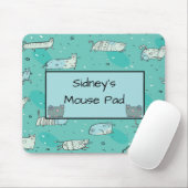 Mauspad für junge Mädchen mit Comickatzen (Mit Mouse)