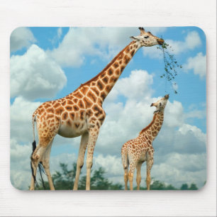 Mauspad Giraffen Mutter und Kind