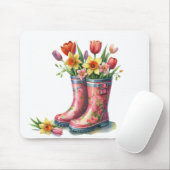Mauspad-Hallo Frühling Florales Mauspad (Mit Mouse)