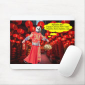 Mauspad. Happy Chinese New Year. Panda/man Mousepad (Mit Mouse)