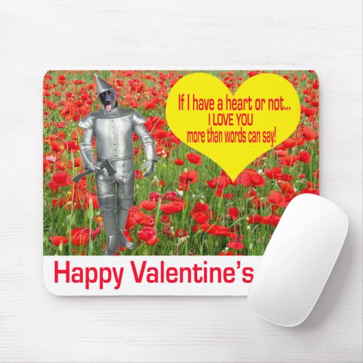 Mauspad. Herzlichen Glückwunsch Valentinstag. schw Mousepad (Mit Mouse)