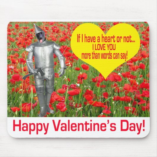 Mauspad. Herzlichen Glückwunsch Valentinstag. schw Mousepad (Vorne)