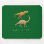 Mauspad - Ich liebe Dinosaurier Rawr Rawr (Vorne)
