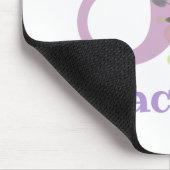 Mauspad Initial Plus Name & Blumen Design (Ecke)